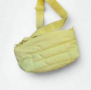 NEW! offline by Aerie Puffy Fanny Pack / Crossbody Bag - Neon Yellow NWT